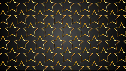 seamless background with pattern stars gold