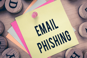 Text sign showing Email Phishing. Conceptual photo Emails that may link to websites that distribute malware.