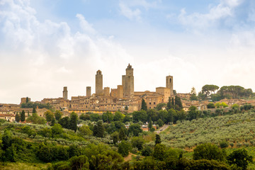Fototapeta na wymiar San Gimignano is a small medieval town near Siena, Tuscany, Italy