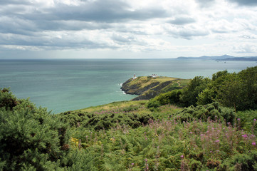 Landscapes of Ireland. Lighthouse on the Howth Peninsula.