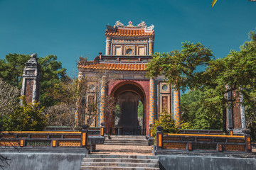 Fototapeta premium Hue imperial palace and Royal Tombs in Vietnam