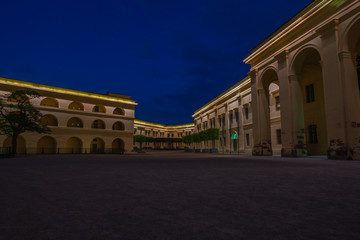 Fototapeta premium Innenhof Nachtaufnahme Festung Ehrenbreitstein in Koblenz