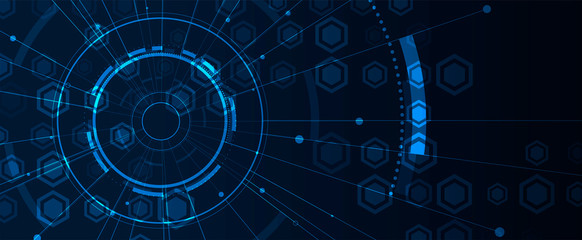 Obraz premium Abstract tech background. Futuristic technology interface