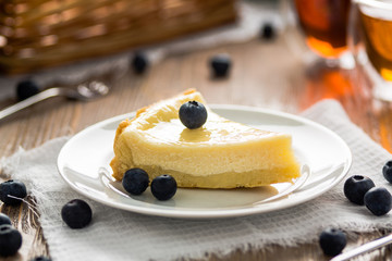 Blueberry cake on a plate