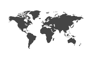 World map icon. Vector illustration.
