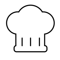 Chef cap line icon, logo isolated on white background