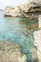 Paradise, turquoise Mediterranean sea waters on the beaches of the island of Mallorca, Balearic Islands, Spain
