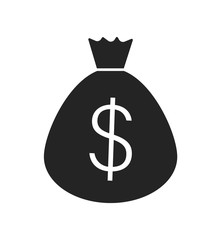 Money Bag icon. Vector illustration.