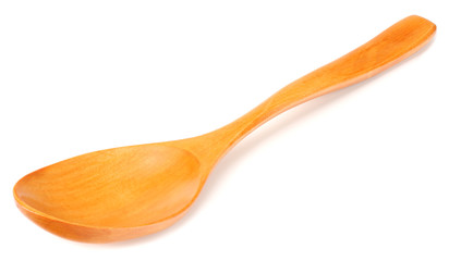 wooden spoon isolated on a white background