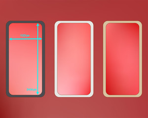 Mesh, coral colored phone backgrounds kit.
