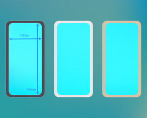 Mesh, cyan colored phone backgrounds kit.