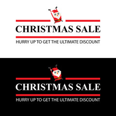 Christmas sale card ads.