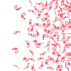 British pound notes falling. Sparse GBP bills on w