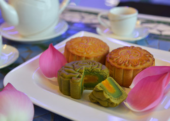 Tasty moon cake for Mid-Autumn festival