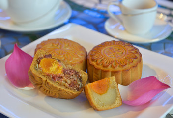 Tasty moon cake for Mid-Autumn festival