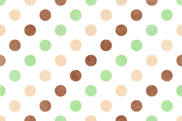 Watercolor polka dot background.