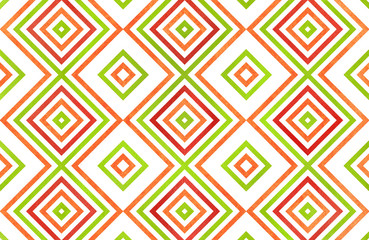 Watercolor geometrical pattern.