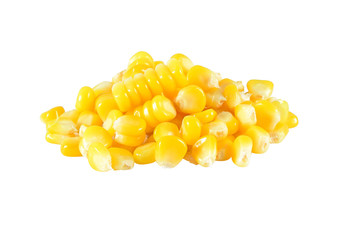 corn seeds isolated on white background