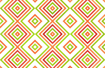 Watercolor geometrical pattern.