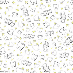 teeth pattern vector dentist illustration health treatment seamless wallpaper medicine