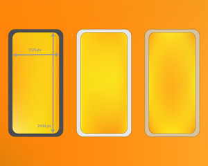 Mesh, yellow colored phone backgrounds kit.