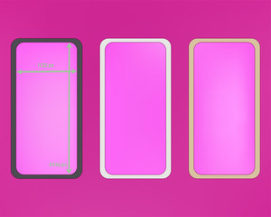 Mesh, magenta colored phone backgrounds kit.