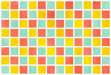 Watercolor geometrical pattern.