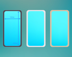 Mesh, cyan colored phone backgrounds kit.
