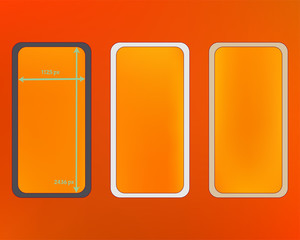 Mesh, orange red colored phone backgrounds kit.