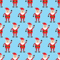 Santa Claus seamless background.