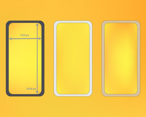 Mesh, yellow colored phone backgrounds kit.
