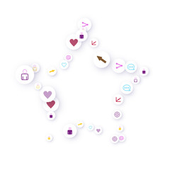 Social media marketing, Communication concept.