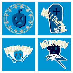 Happy Halloween design elements. Halloween design elements, logos, badges, labels, icons and objects.