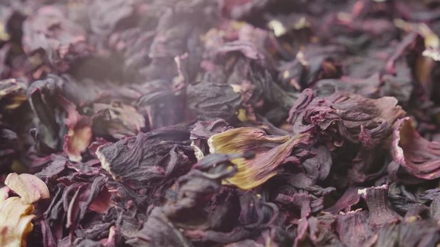 Macro photography video - traditional Egyptian carcade tea
