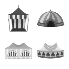 Fototapeta premium Vector illustration of outdoor and architecture symbol. Collection of outdoor and shelter stock vector illustration.