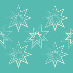Obraz premium Seamless vector background. Ornament with Stars. Mosaic of ethnic figures. Hand drawing. Can be used for wallpaper, textile, invitation card, wrapping, web page background.