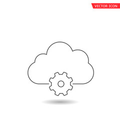 Data storage cloud icon