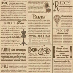 Old newspaper  french background.