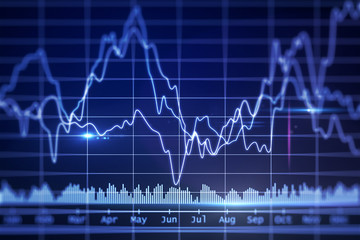 Abstract bright financial chart illustration.