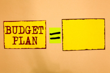 Conceptual hand writing showing Budget Plan. Business photo showcasing financial schedule for a...