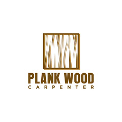 Carpenter vintage logo with wood element