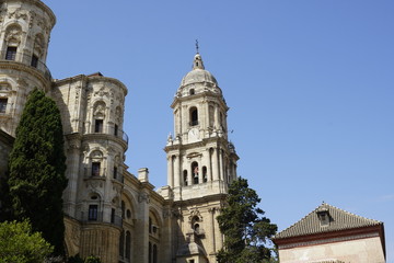 Fototapeta na wymiar vistas de malaga skyline de la catedral de malaga