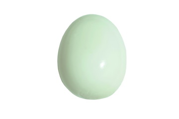 boiled hen egg isolated on white background