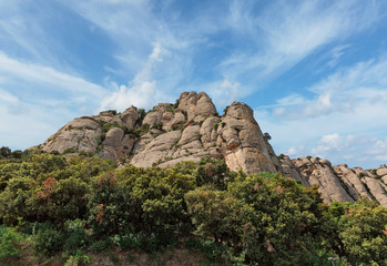 Fototapeta na wymiar beautiful mountains of Montserrat