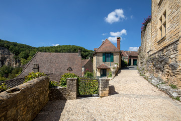 Fototapeta na wymiar La Roque-Gageac scenic village on the Dordogne river, France