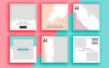 Set of sale banner template design. Vector illustration.