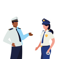 couple of professional workers characters