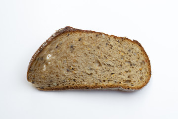 loaf of bread isolated on white