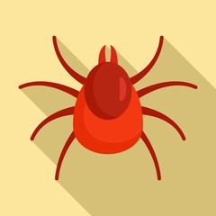 Insect mite icon. Flat illustration of insect mite vector icon for web design