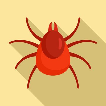 red tick insect flat design clip art preview